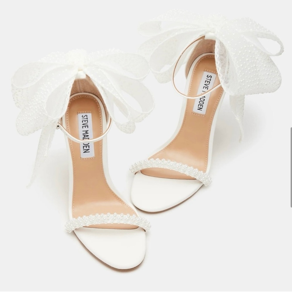 Steve Madden Benni White Bow Heels